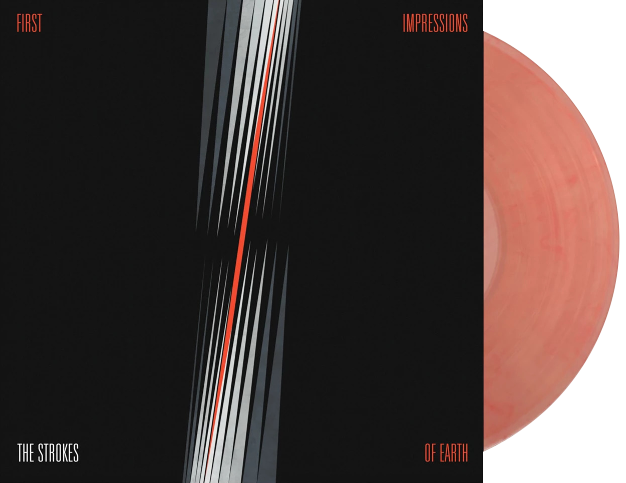 Image of Artwork for The Strokes's First Impressions Of Earth (Hazy Red LP)
